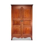 A George III Channel Islands mahogany wardrobe