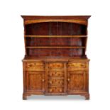 An 18th century oak and mahogany inlaid dresser, probably Anglesey