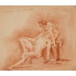 Two male nudes, French school, 18th century