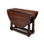 A William and Mary oak gate-leg table