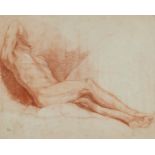 Male nude, reclining, attributed to Francois-Andre Vincent (1746-1816)
