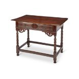 A Charles II oak side table