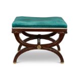 A Regency simulated rosewood stool attributed to Gillows