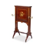A Victorian mahogany and satinwood marquetry folding lady's writing desk