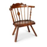 A late 18th / 19th century elm primitive chair