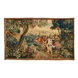 A large late 17th century Flemish tapestry depicting Mars, Venus and four putti