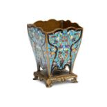 A late 19th century French cloisonné vase