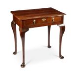 A George III fruitwood and oak side table