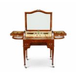 An early 20th century Art Deco walnut dressing table with fittings by George Betjemann & Sons