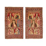 A pair of pictorial Persian rugs, circa 1900