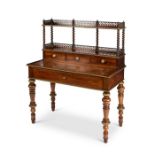 A Regency rosewood and gilt bronze mounted campaign bonheur du jour