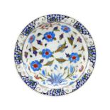 A 19th century Isnik porcelain plate