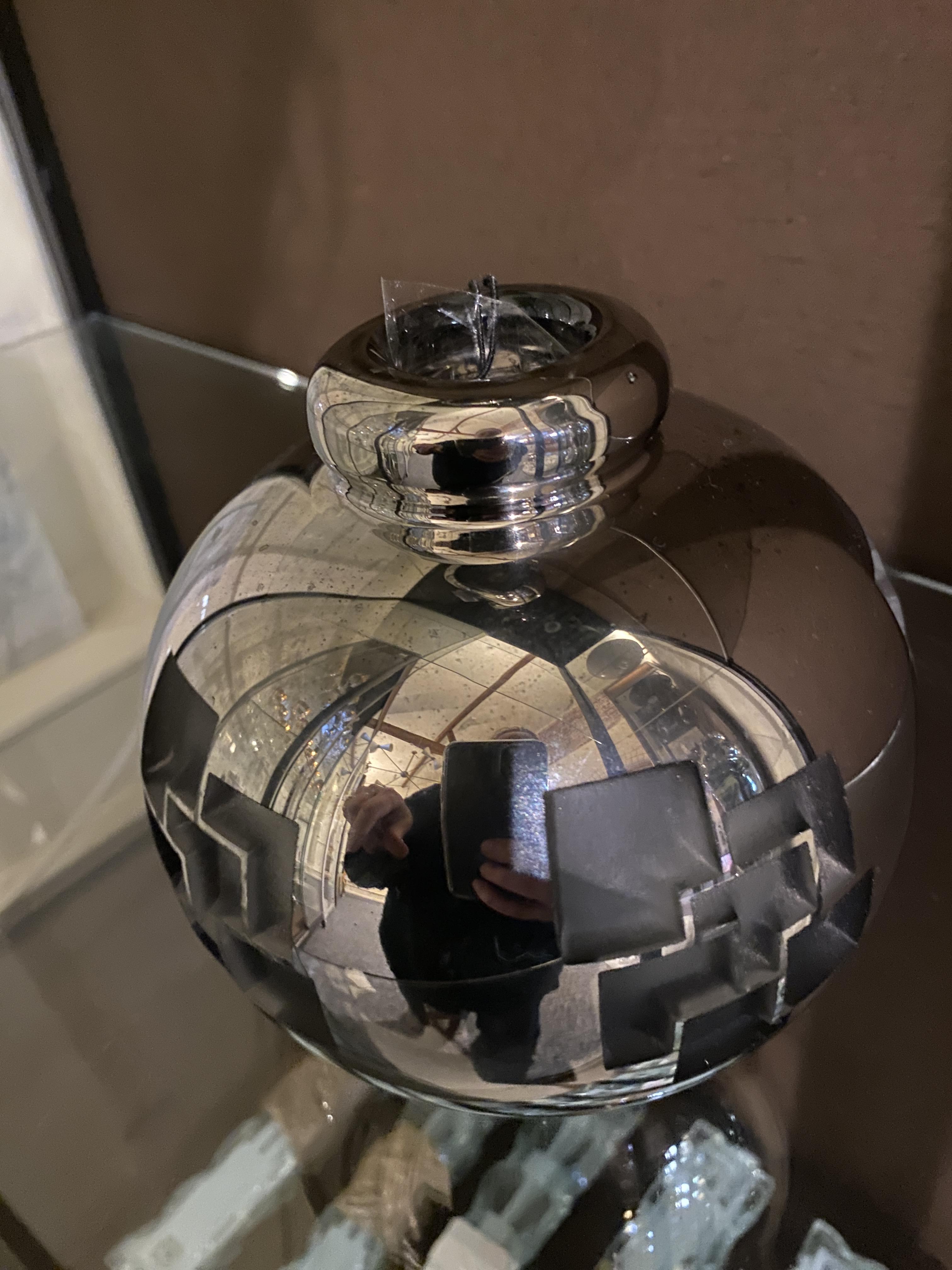 A heavily etched silvered globular vase by Jean Luce, circa 1930 - Image 3 of 6