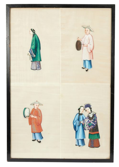 A set of twelve late 19th century Chinese figural painting - Bild 2 aus 3