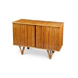 A mid century bamboo side cabinet