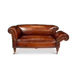 A Victorian drop-end Chesterfield sofa by Robertson & Coleman Ltd, Norwich