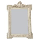 A 19th century Louis XVI style later white painted mirror