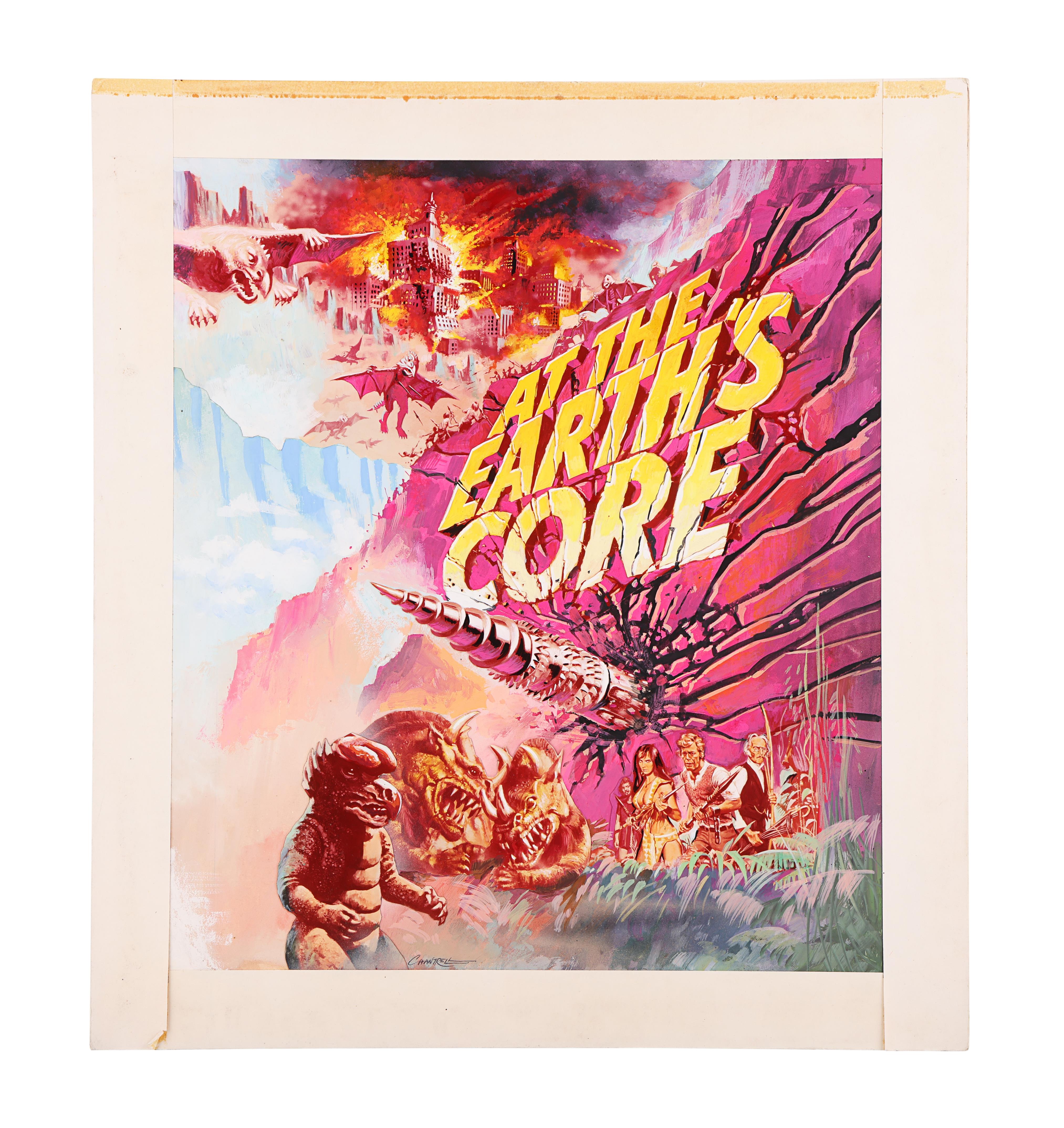AT THE EARTH'S CORE (1976) - Original Poster Composition Artwork, 1976