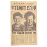 HOME ALONE 2: LOST IN NEW YORK - "Wet Bandits Escape!" Newspaper Cover