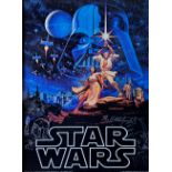 STAR WARS: A NEW HOPE (1977) - Greg Hildebrandt-Signed Brothers Hildebrandt Poster with Three Charac