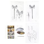THOR - Set of Four Hand-Illustrated Doug Brode Volstagg Concept Artworks