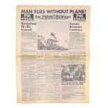 THE ROCKETEER - "Man Flies Without Plane!" Newspaper