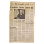 BACK TO THE FUTURE - "Eisenhower Vetoes Senate Bill" Hill Valley Telegraph