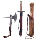 LAST WITCH HUNTER, THE - Kaulder's (Vin Diesel) Hero Sword, Ax, and Arrows