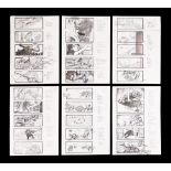 LABYRINTH - Martin Asbury Hand-drawn Pencil-and-ink Storyboards for Battling Humongous in Goblin Cit