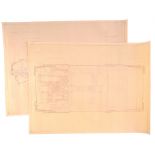 BACK TO THE FUTURE - Pair of Printed Ron Cobb DeLorean Time Machine Blueprints