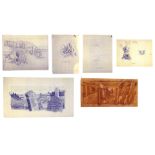 THE GOONIES - Hand-Illustrated Jack Johnson Brownline with Five Printed Set Blueprints