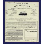 TITANIC - Olaf Gundersen's (Bjorn Olsen) Framed Third-Class White Star Line Boarding Pass