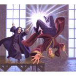 HARRY POTTER AND THE CHAMBER OF SECRETS - Hand-Painted Greg Hildebrandt "Expelliarmus" Trading Card