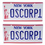 SPIDER-MAN - Pair of Oscorp License Plates