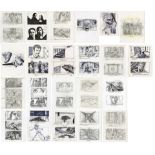HOUSE ON HAUNTED HILL - Set of 22 Printed and Hand-Illustrated Doug Brode Storyboards