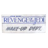 STAR WARS: RETURN OF THE JEDI (1983) - "Revenge of the Jedi" Makeup Department Sign