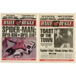 SPIDER-MAN (2002) / SPIDER-MAN 2 (2004) - Pair of Daily Bugle Newspaper Covers