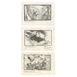 ALIENS - Set of Three Hand-Illustrated Bug Stomper Crash Storyboards