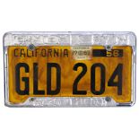 AMERICAN GRAFFITI - Bob Falfa's (Harrison Ford) Screen-Matched 55 Chevy License Plate