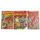 TIMELY COMICS - Captain America No. 30 with Human Torch No. 16, 20 [Qty. 3]
