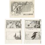 BATMAN - Set of Three Hand-Drawn Storyboards