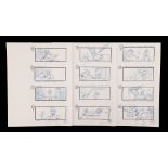 X-MEN - Set of 12 Hand-drawn Mystique Appears and Attacks X-Men Storyboards