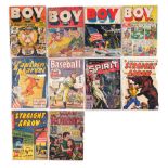 MULTIPLE PUBLISHERS - Will Eisner-Signed Baseball Comics and Spirit Comics with Eight Boy Comics, St