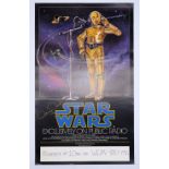 STAR WARS: A NEW HOPE (1977) - Anthony Daniels-Autographed Star Wars 1981 NPR Poster