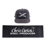 X-FILES, THE - Chris Carter-Autographed Chairback with Crew Hat