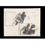TERMINATOR, THE - T-800 Chasing Sarah and Kyle Hand-drawn Storyboard