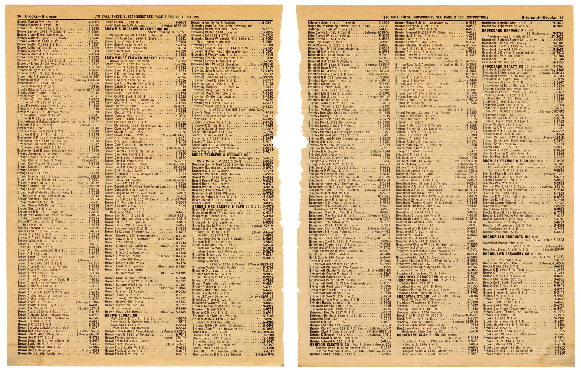 BACK TO THE FUTURE - Loose Phone Book Page with Dr. Emmett Brown's (Christopher Lloyd) Information