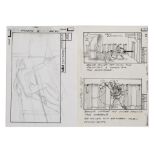 BATMAN - Pair of Hand-Drawn Storyboards