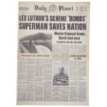 SUPERMAN II - "Lex Luthor's Scheme 'Bombs'" Daily Planet Newspaper Cover