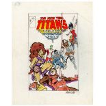 DC COMICS - New Teen Titans V. 2 No. 36 Final Cover Prelim by Ed Hannigan